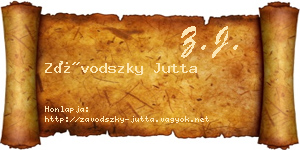 Závodszky Jutta névjegykártya
